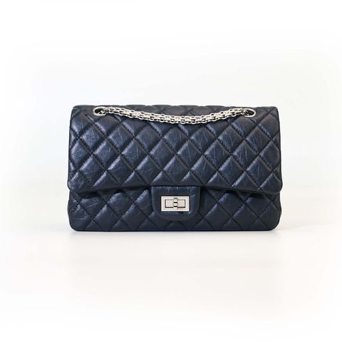 頭層牛皮鏈條小香風菱格包