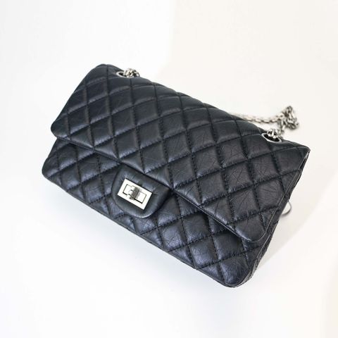 頭層牛皮鏈條小香風菱格包1