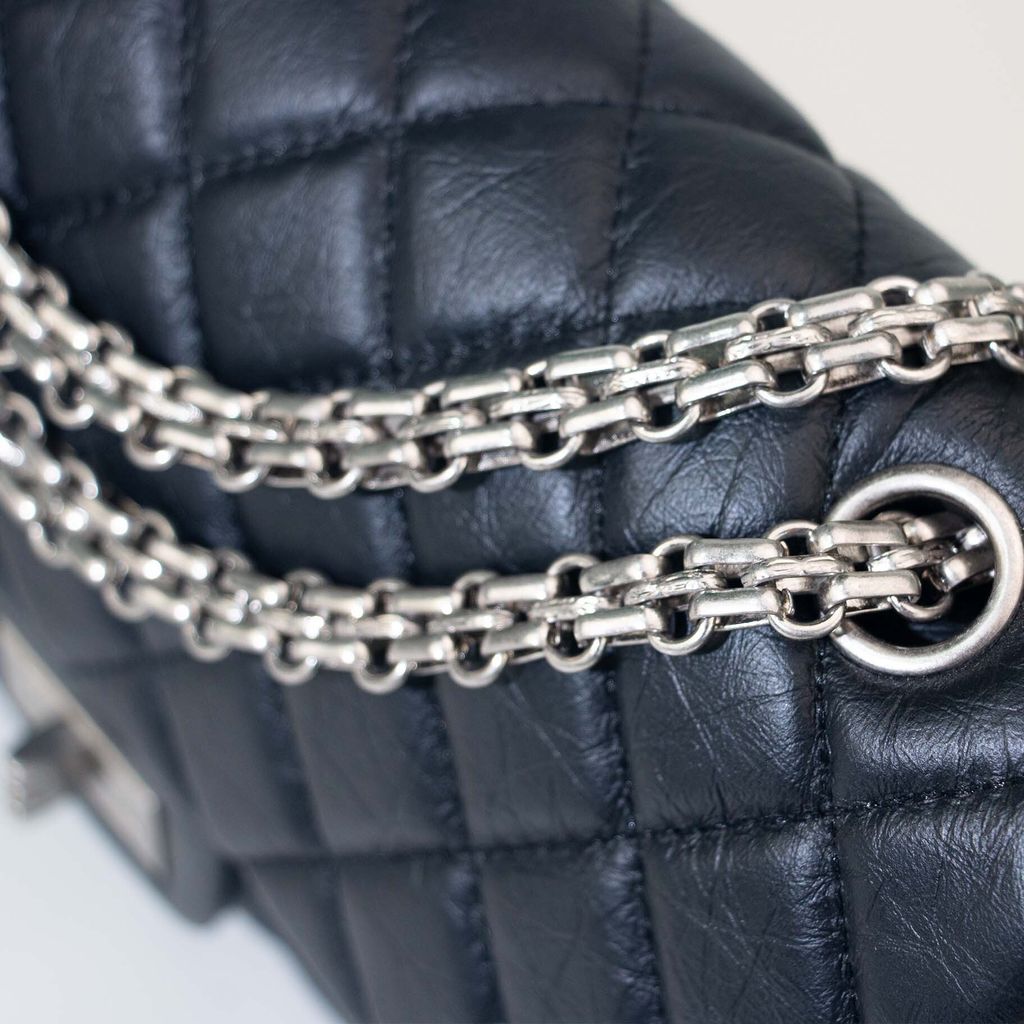 頭層牛皮鏈條小香風菱格包5