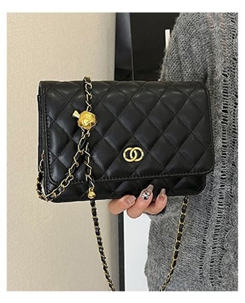 小香風頭層皮質菱格鏈條肩包斜背包小方包7