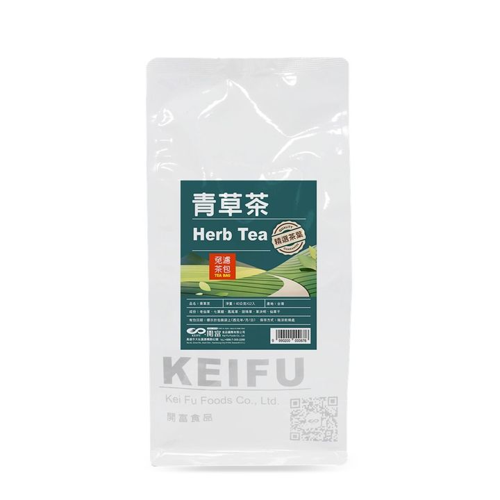 開富青草茶茶包12入裝正面產品包裝展示圖