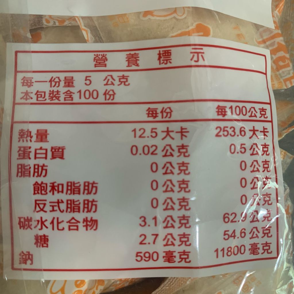 I0046_阿伯甘草粉_營養標示