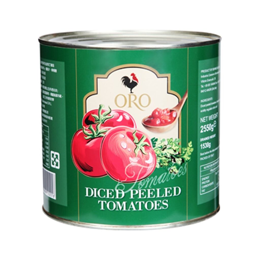 義大利ORO 去皮切丁番茄罐頭