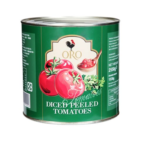 義大利ORO 去皮切丁番茄罐頭
