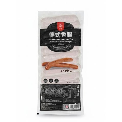 台畜 德式香腸 (黑胡椒) 1kg