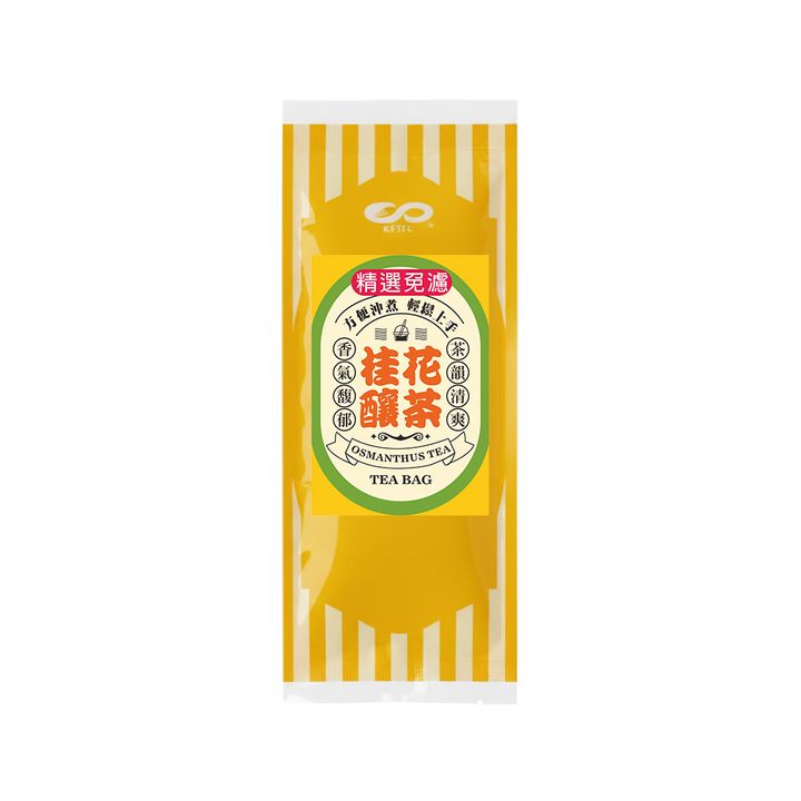開富桂花釀茶包二入裝正面產品包裝展示圖