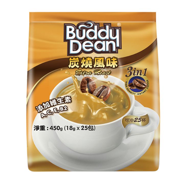 巴迪 三合一咖啡-炭燒風味 18gx25入