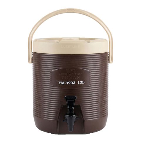 鎰滿 保溫冷熱茶桶 13L 咖啡色