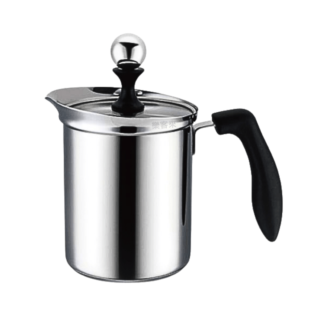 L0510_寶馬牌 玻璃蓋雙層奶泡器 400c.c.