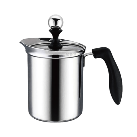 L0510_寶馬牌 玻璃蓋雙層奶泡器 400c.c.