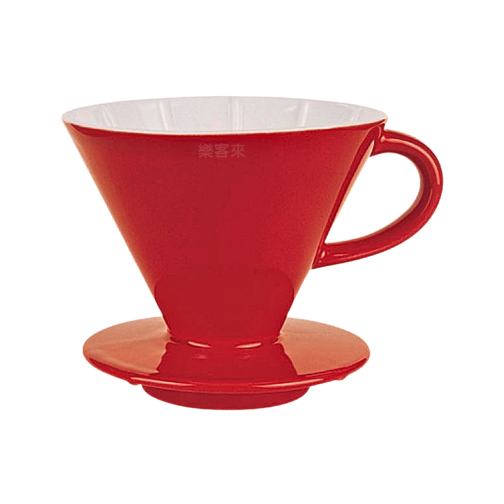 L0474_寶馬牌 錐形咖啡濾杯 1-4杯-紅