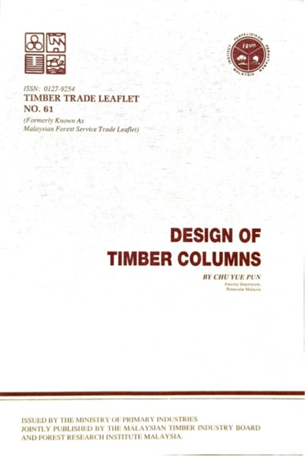 TTL 61 - Design of Timber Columns 