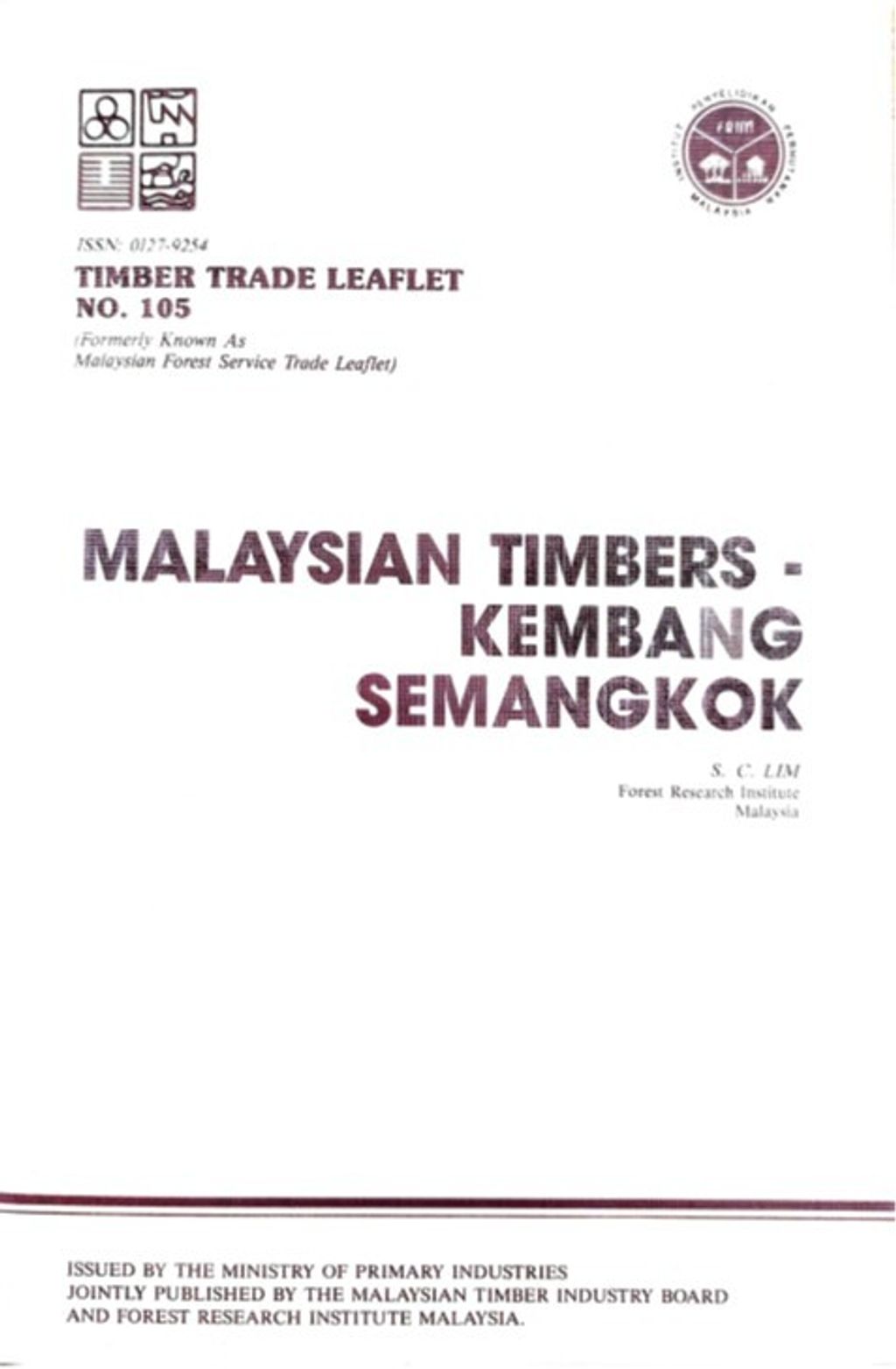 TTL 105 - Malaysian Timbers - Kembang Semangkuk 