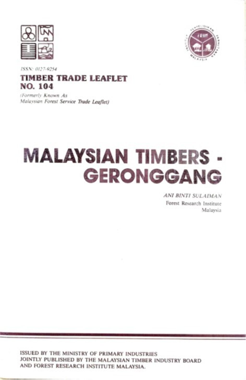TTL 104 - Malaysian Timbers - Geronggang 