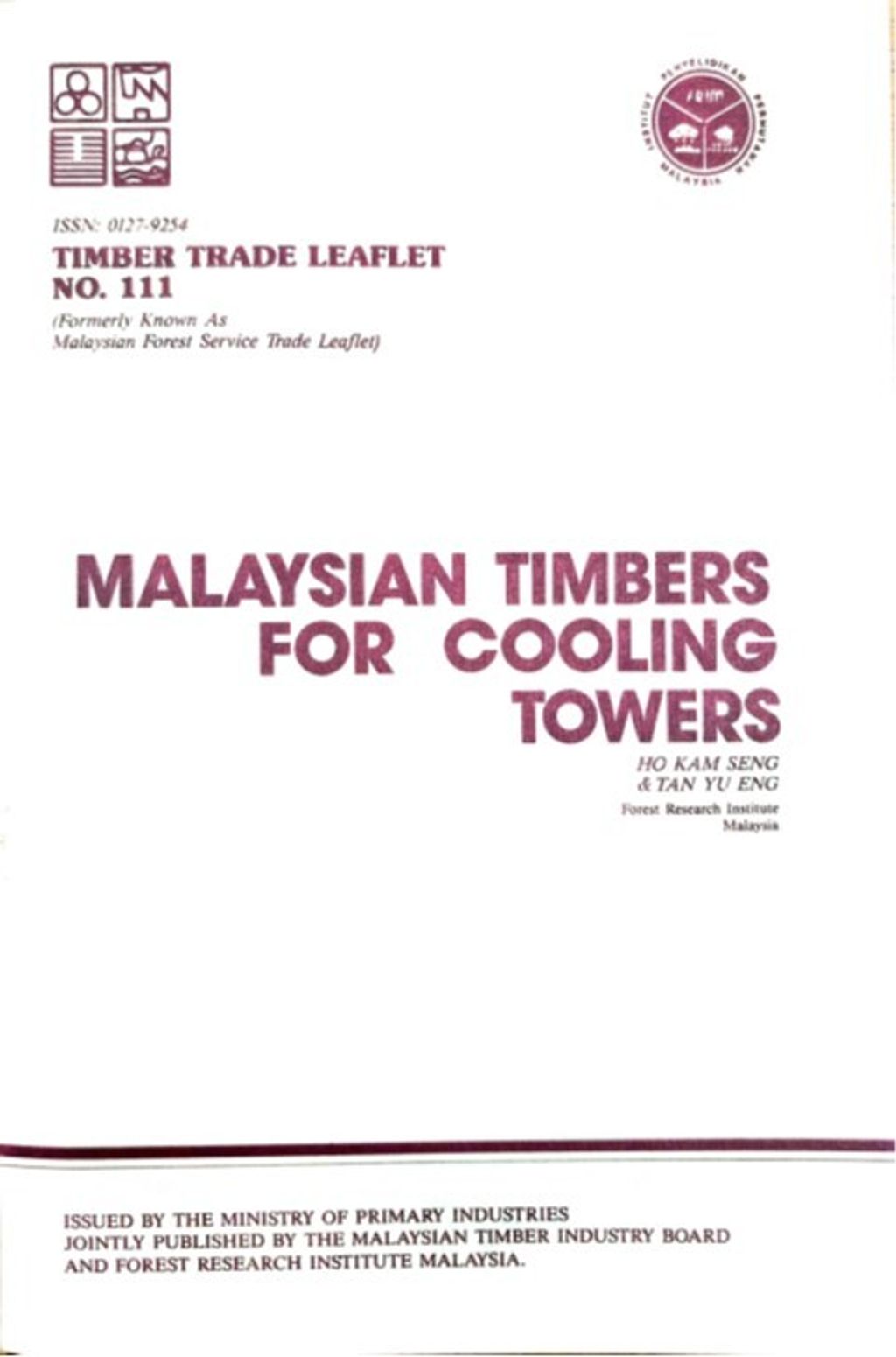 TTL 111 - Malaysian Timbers for Cooling Tower 