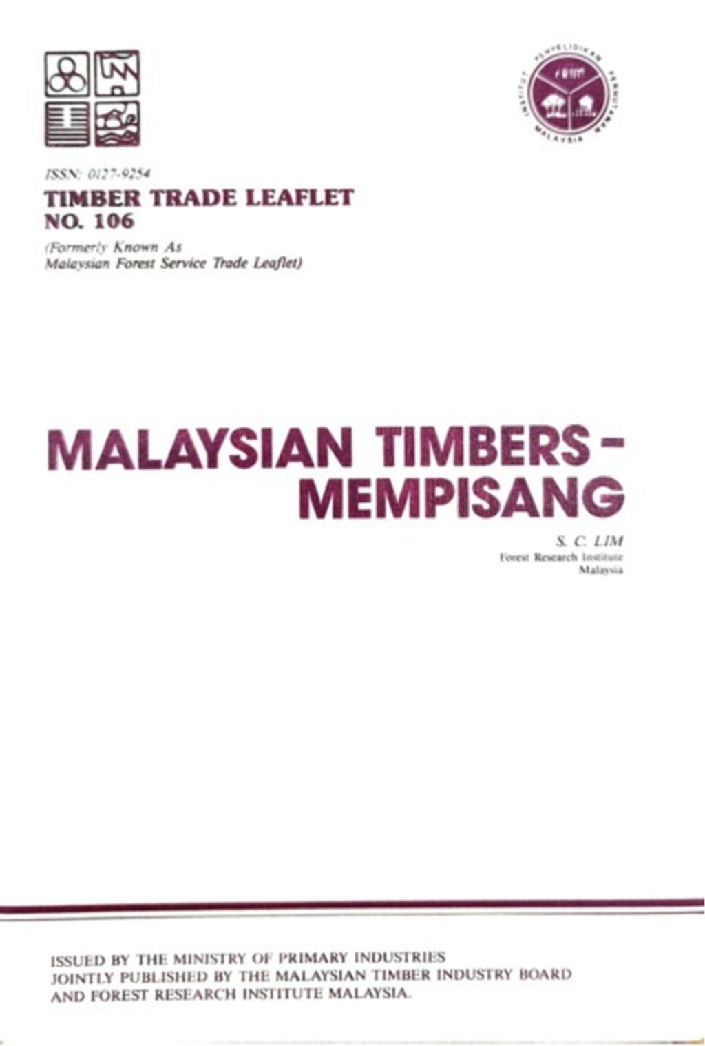 TTL 106 - Malaysian Timbers - Mempisang 