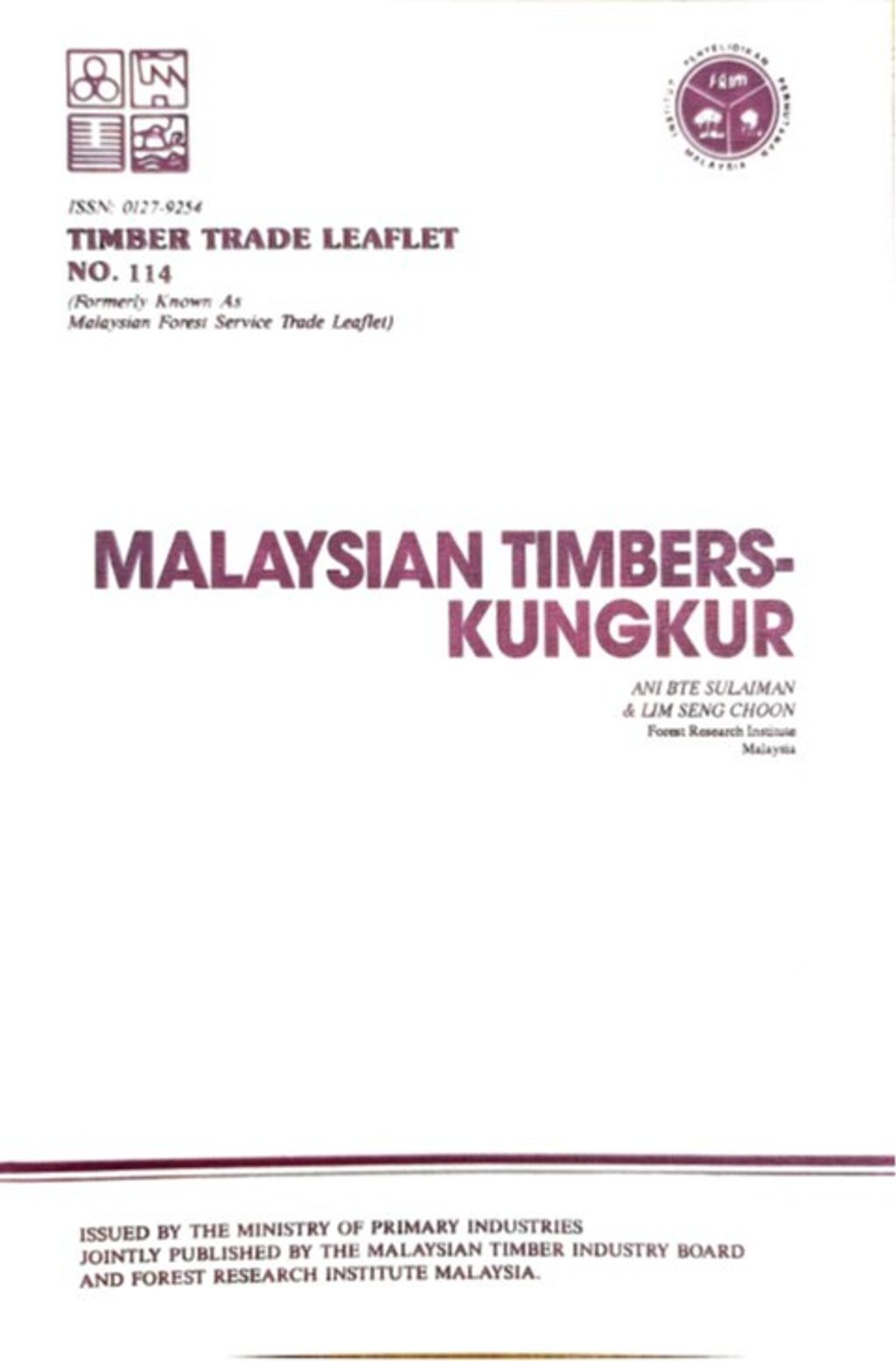 TTL 114 - Malaysian Timbers - Kungkur 