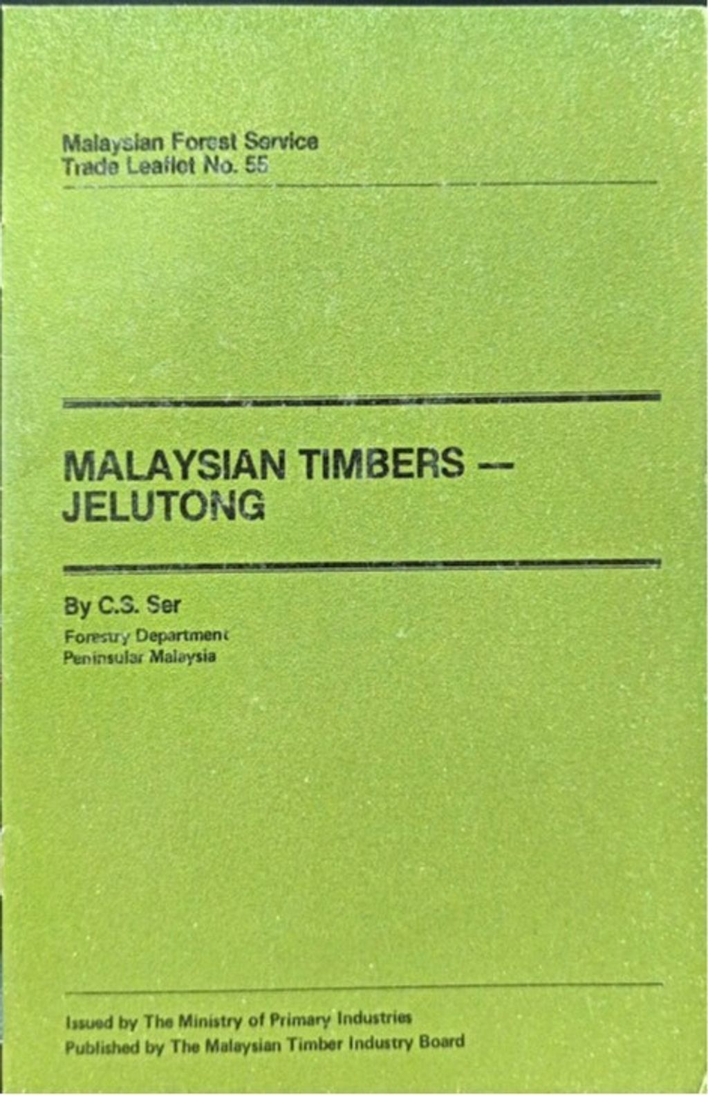 TTL 55 - Malaysian Timbers - Jelutong