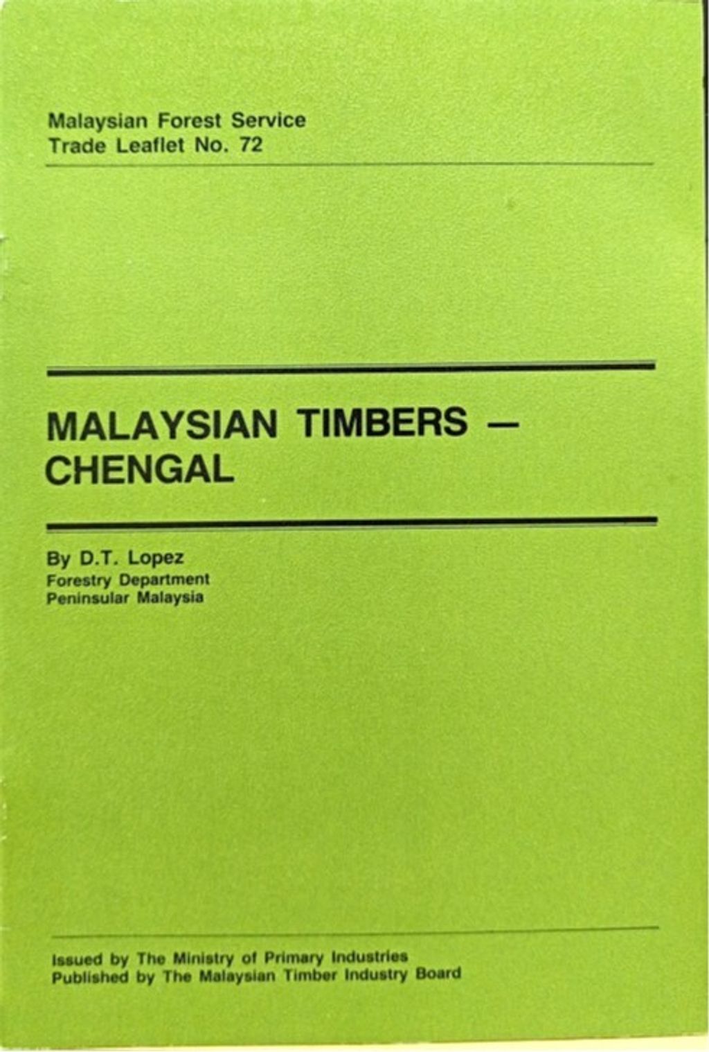 TTL 72 - Malaysian Timbers - Chengal