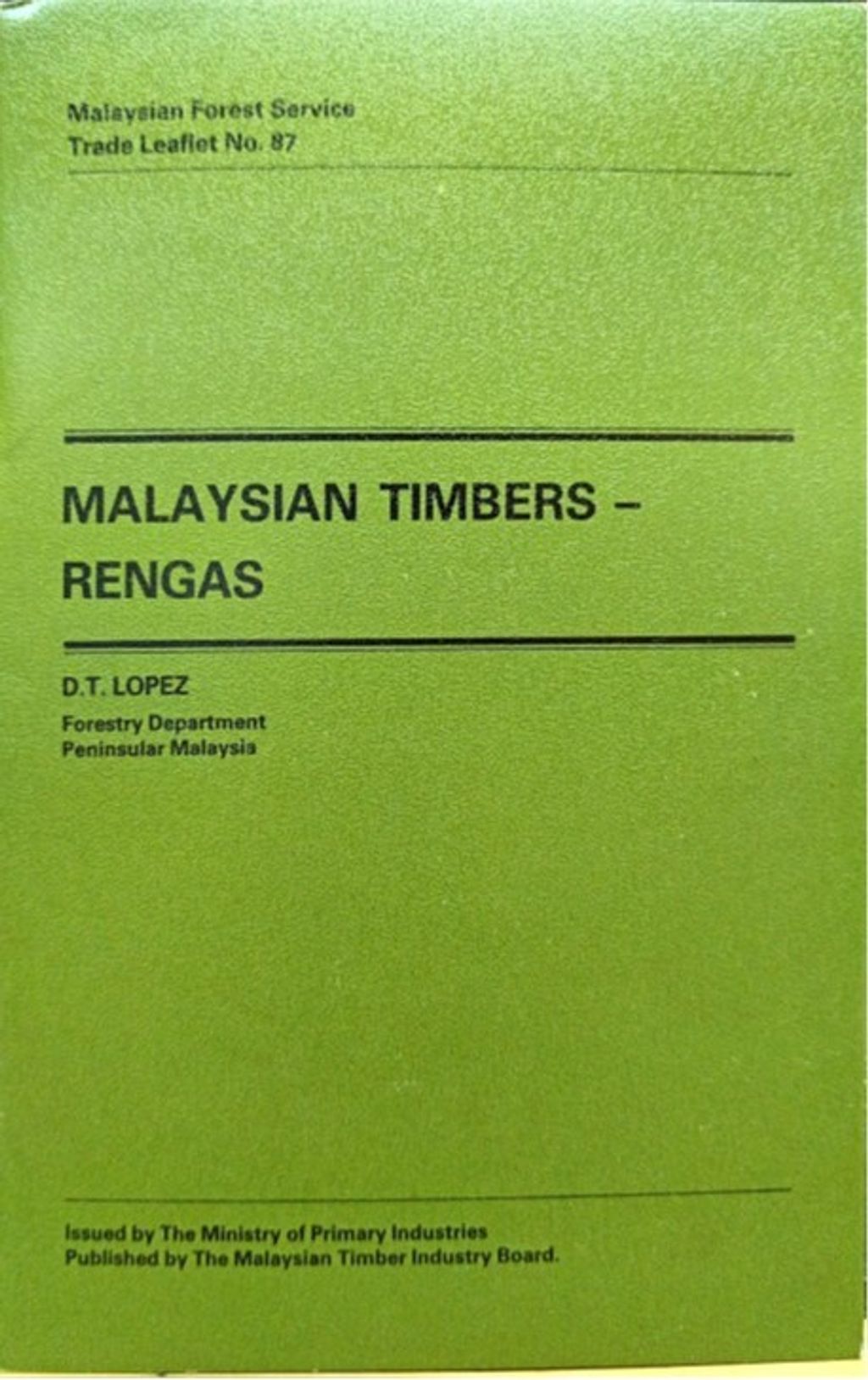 TTL 87 - Malaysian Timbers - Rengas 