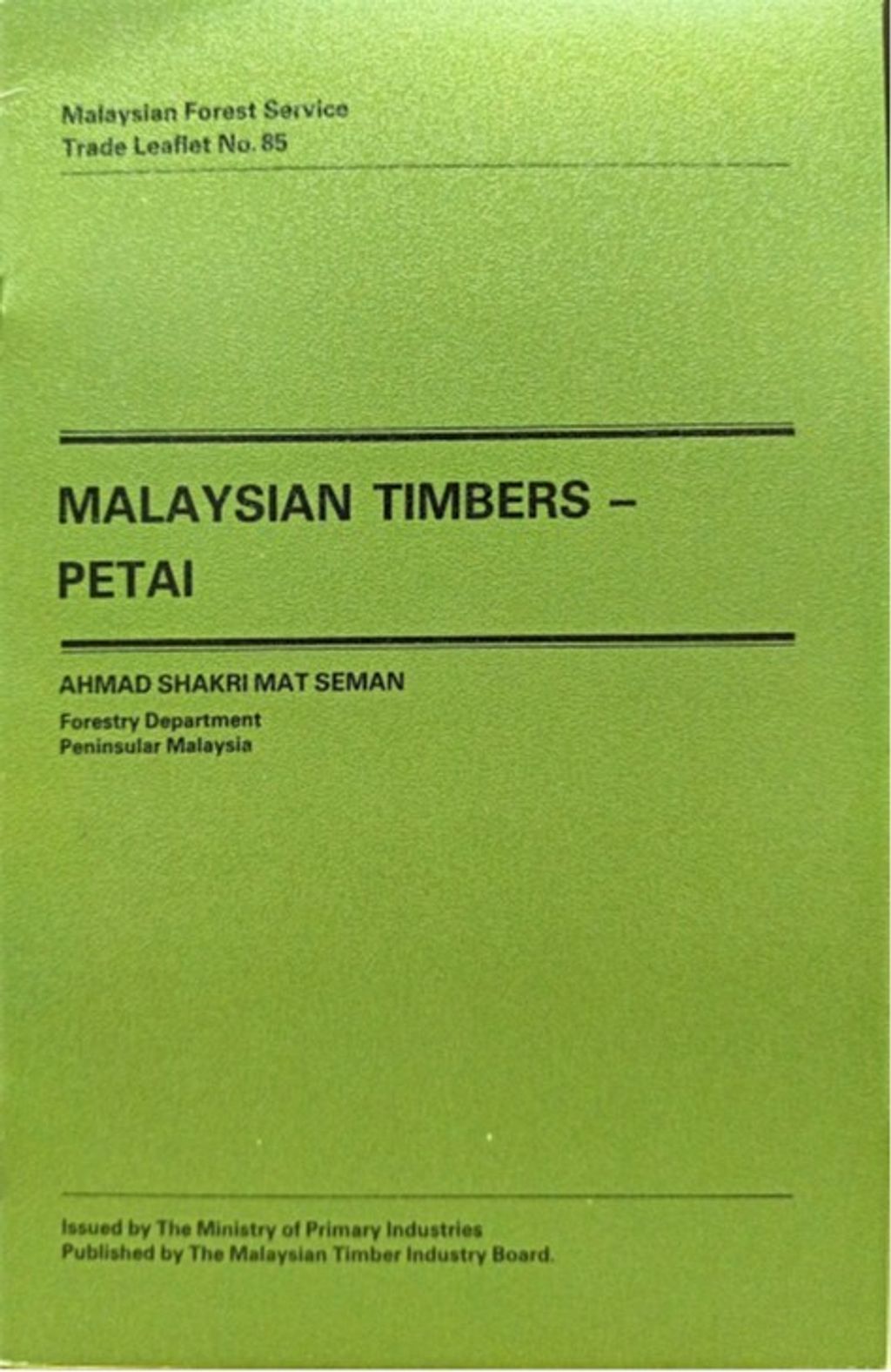 TTL 85 - Malaysian Timbers - Petai 
