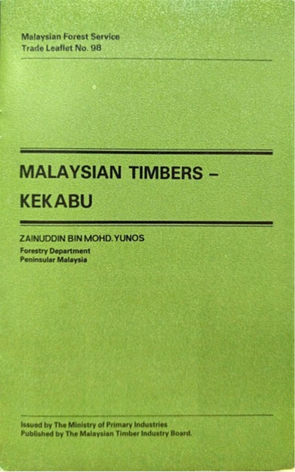 TTL 98 - Malaysian Timbers - Kekabu 