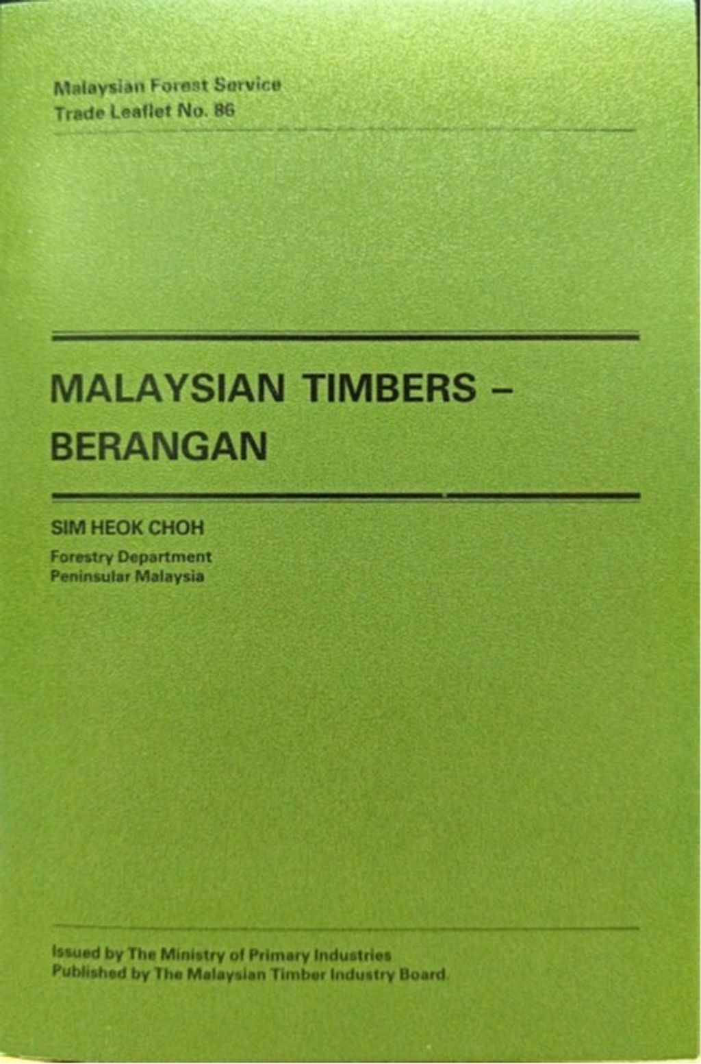 TTL 86 - Malaysian Timbers - Berangan