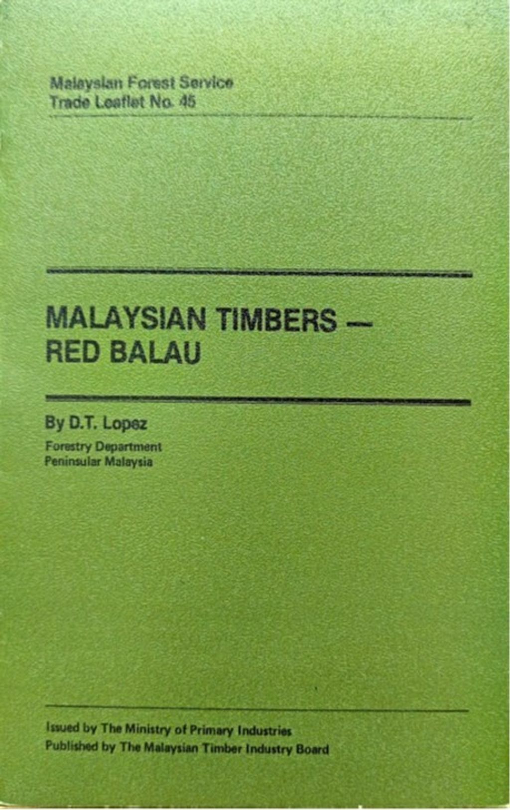 TTL 45 - Malaysian Timbers - Red Balau