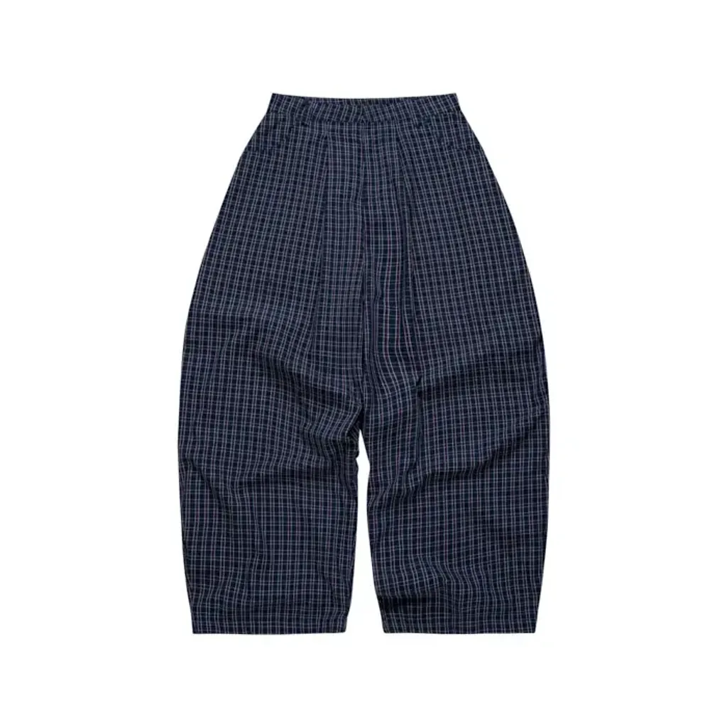 Gingham Wide PantsNavy1