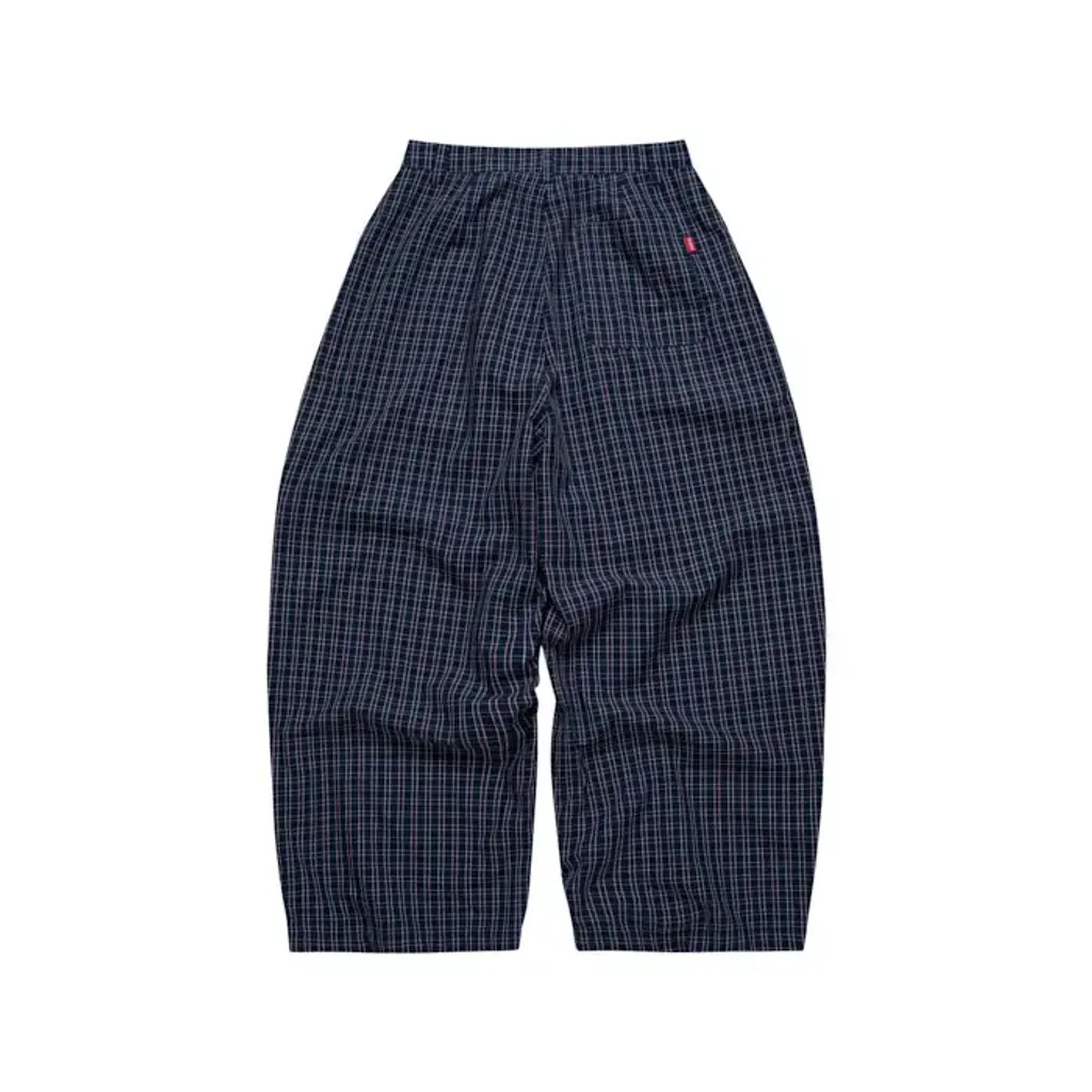 Gingham Wide PantsNavy2