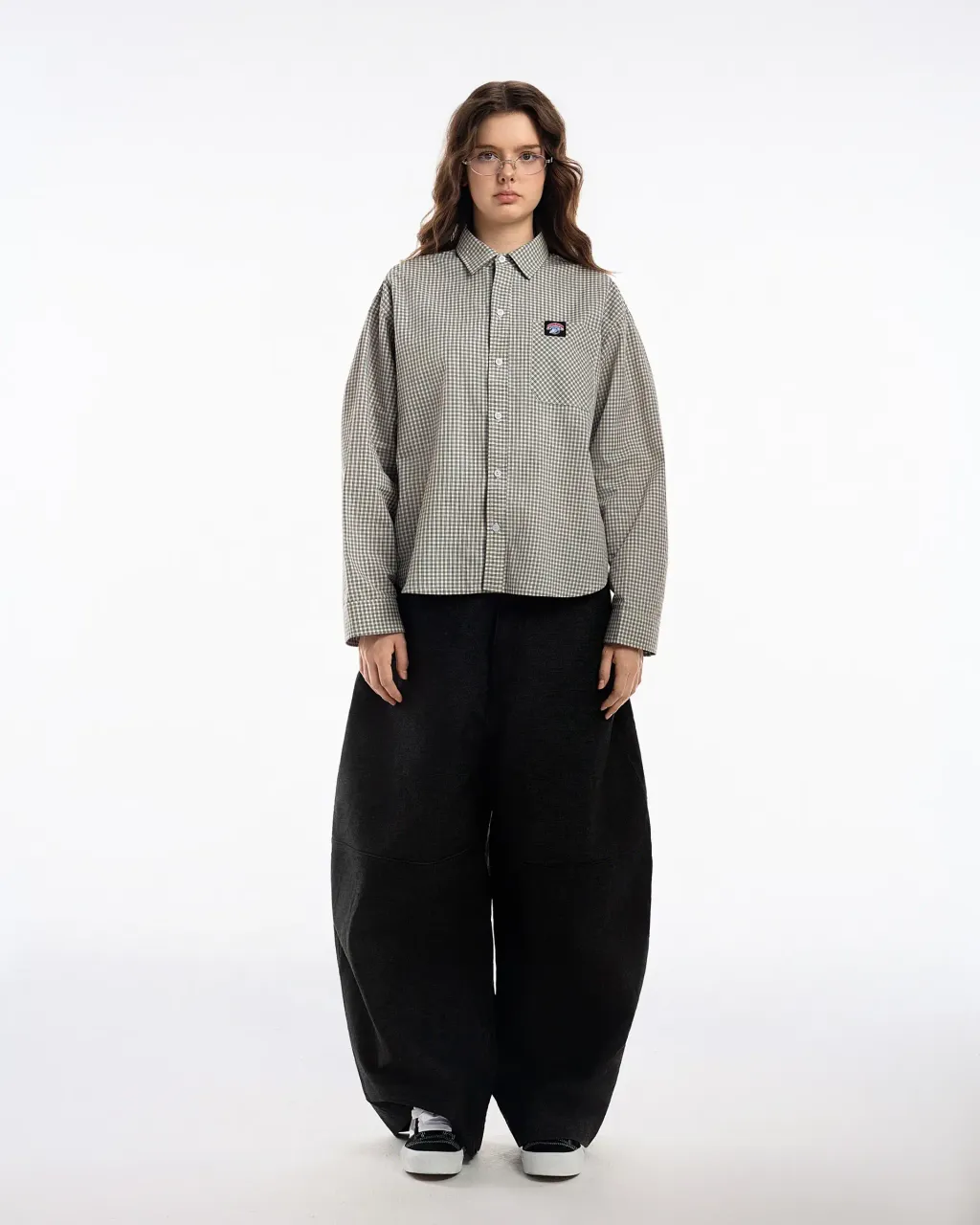 Gingham Oversize Shirt Dusty3