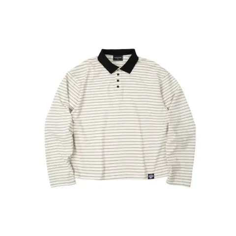 NOA Striped Polo Tee White1