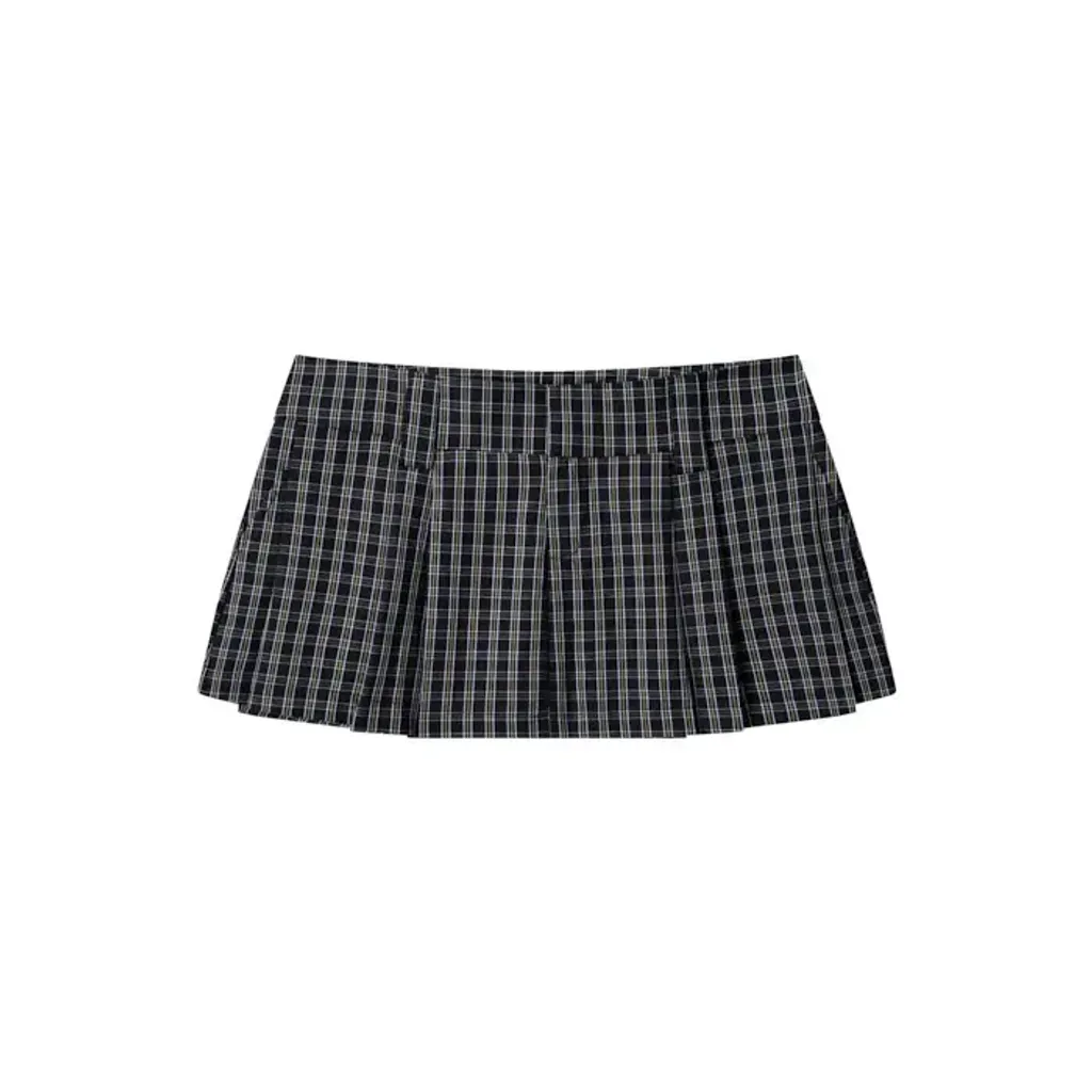 Mini Skirt 黑格紋1