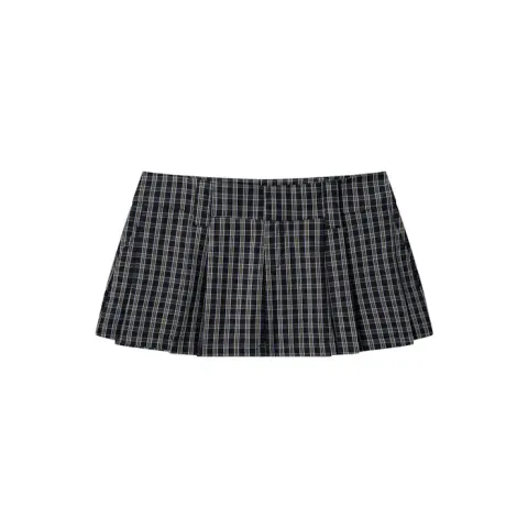 Mini Skirt 黑格紋1