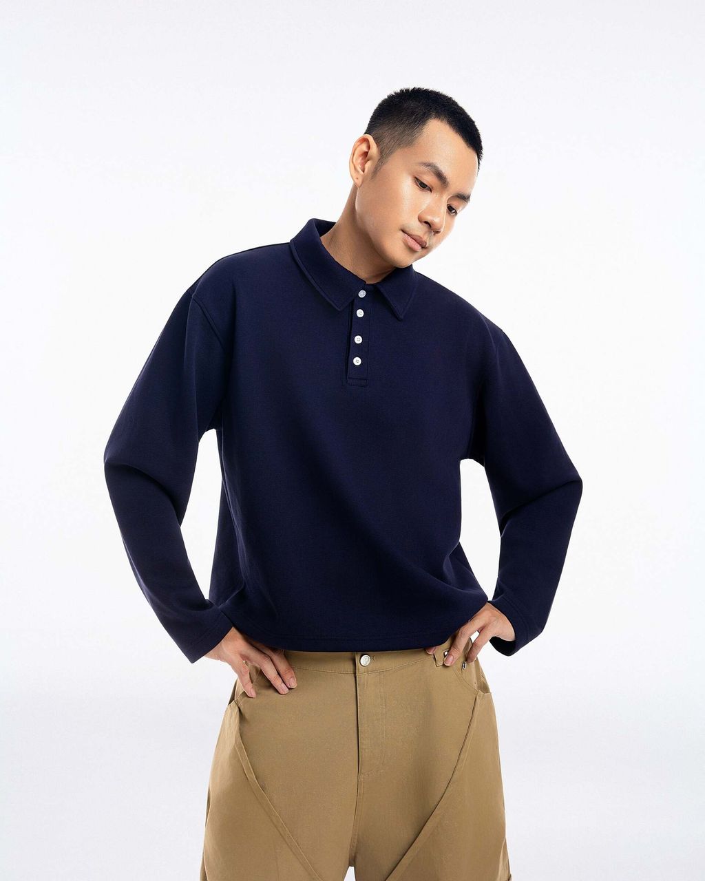 DENN Polo Tee-Navy3