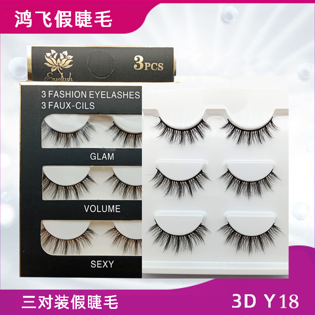 3D 3 pairs Eyelash Y18