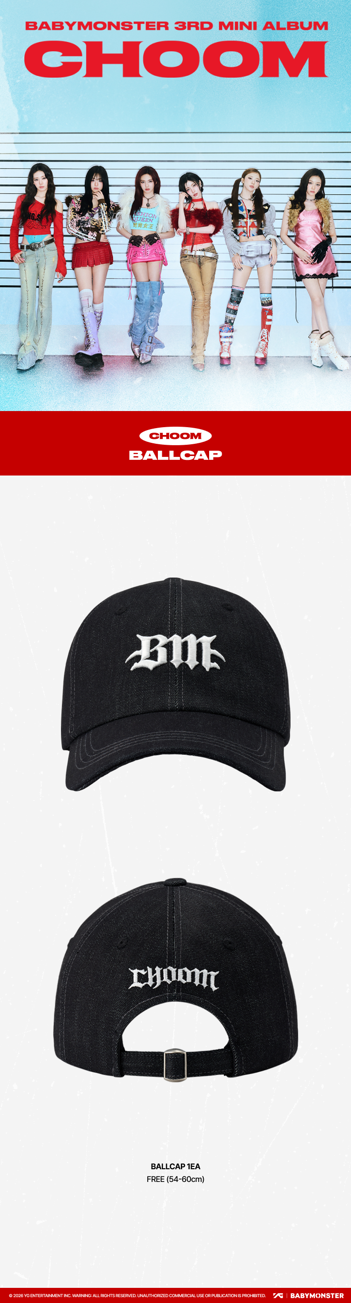 [CHOOM] BABYMONSTER BALLCAP