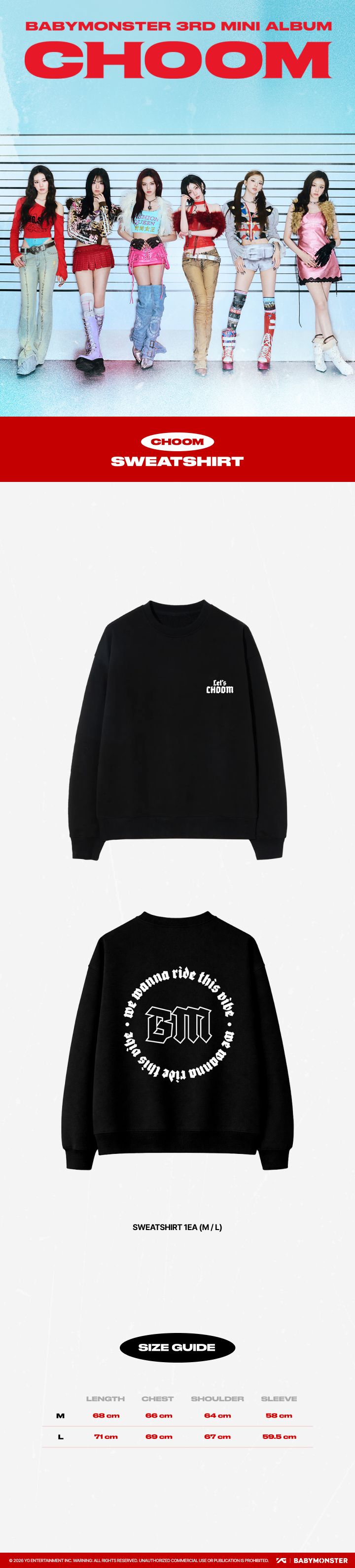 [CHOOM] BABYMONSTER SWEATSHIRT