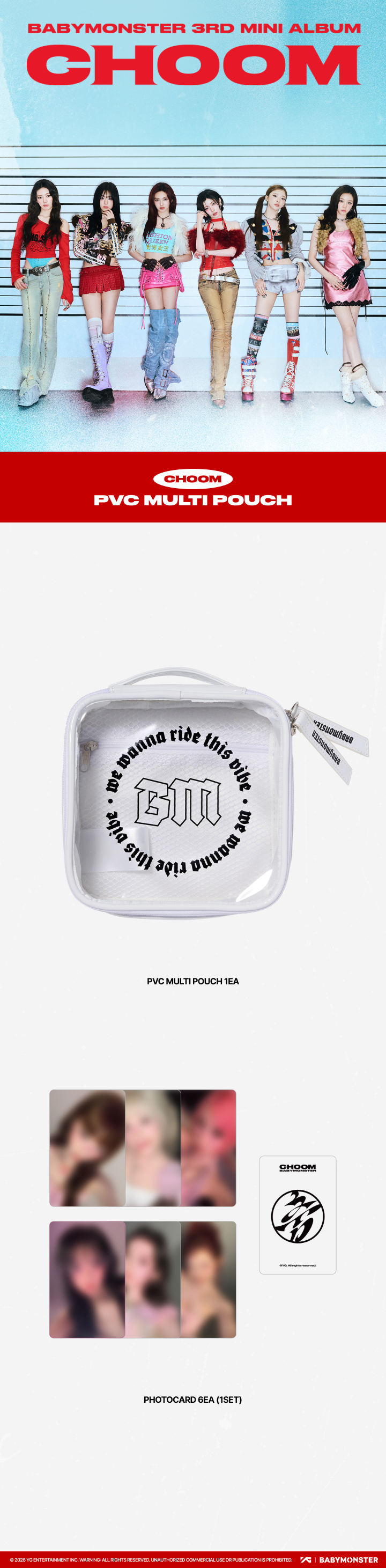 [CHOOM] BABYMONSTER PVC MULTI POUCH