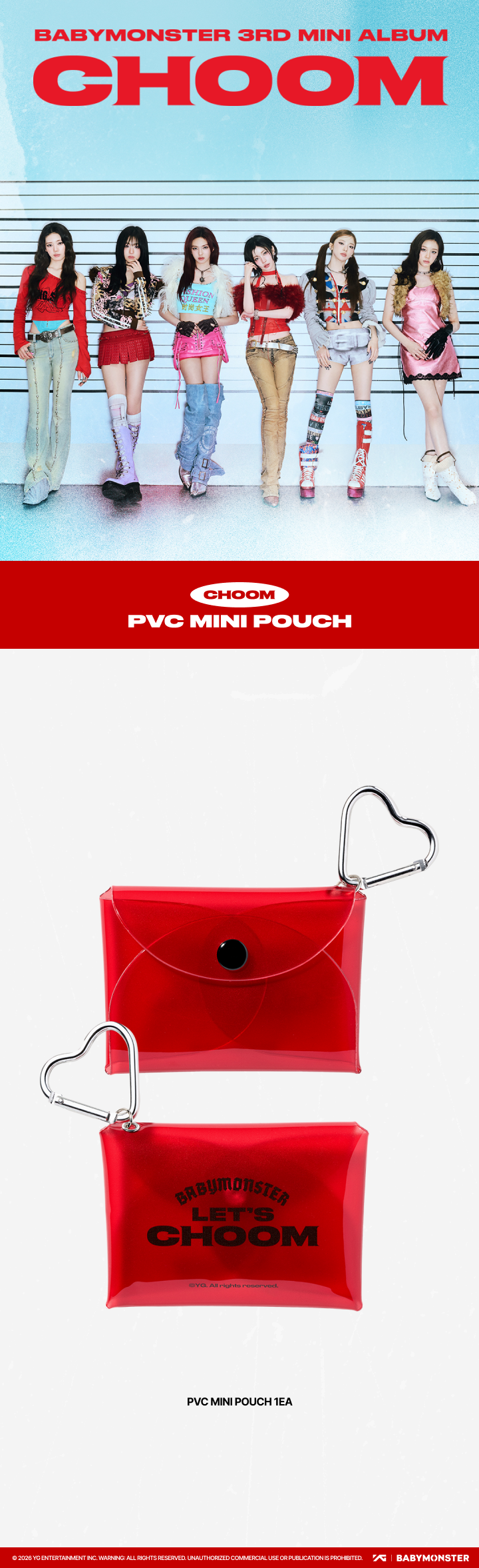[CHOOM] BABYMONSTER PVC MINI POUCH