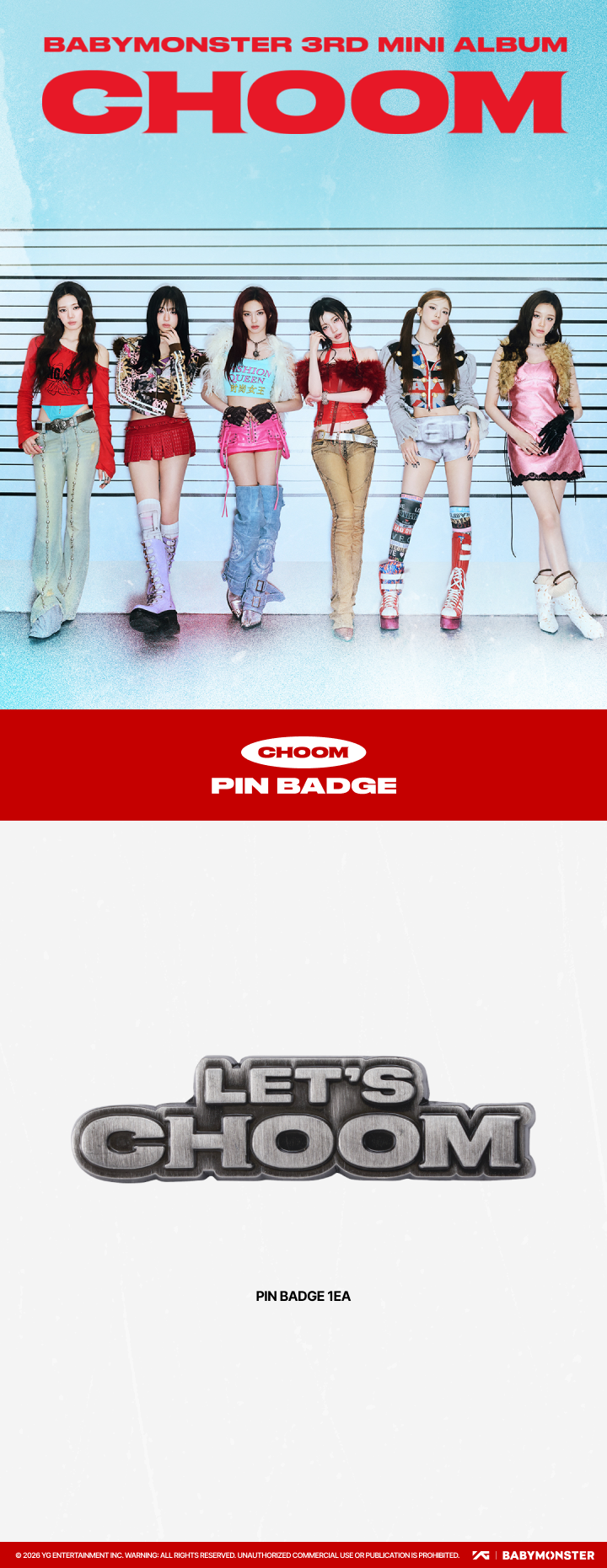 [CHOOM] BABYMONSTER PIN BADGE