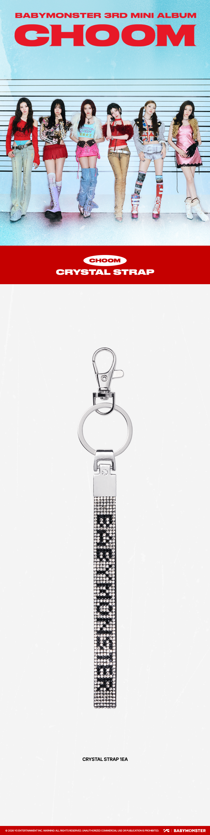 [CHOOM] BABYMONSTER CRYSTAL STRAP