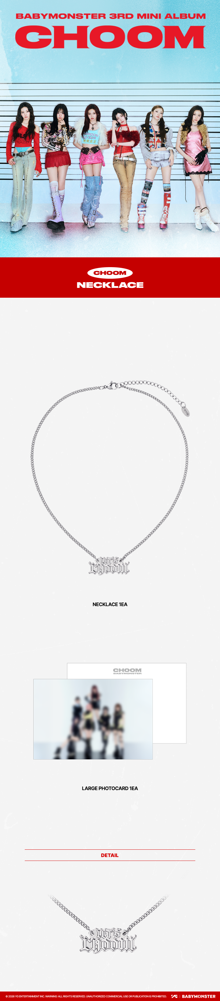 [CHOOM] BABYMONSTER NECKLACE