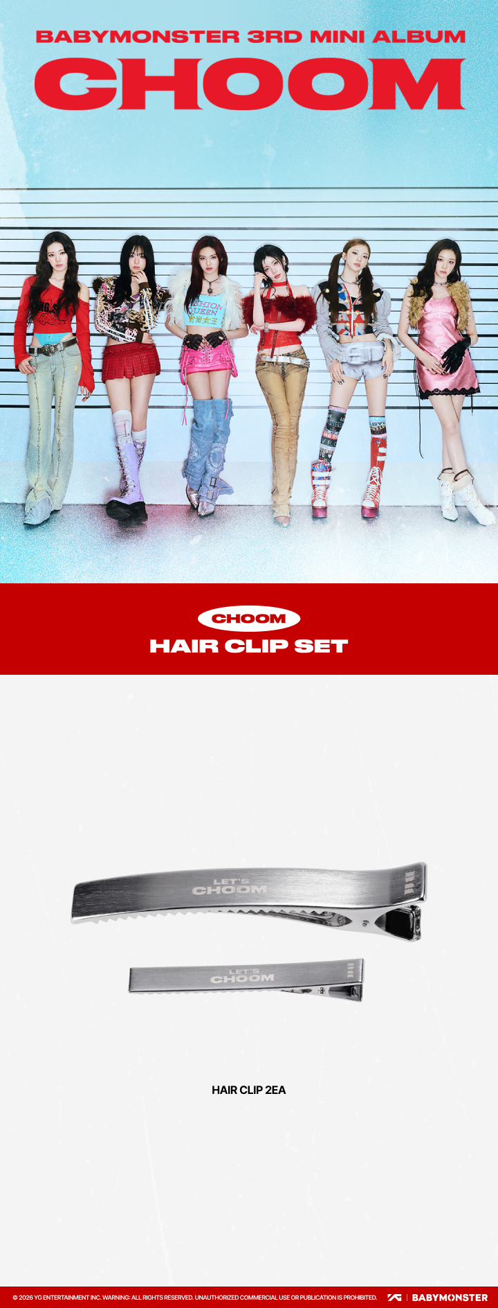 [CHOOM] BABYMONSTER HAIR CLIP SET