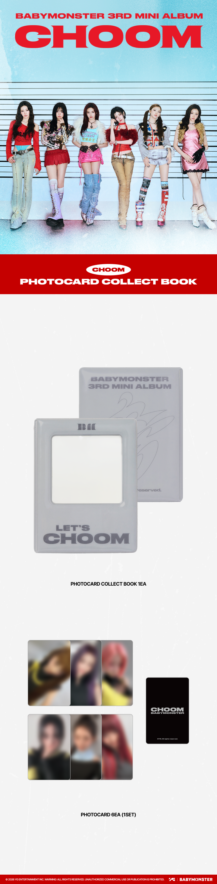 [CHOOM] BABYMONSTER PHOTOCARD COLLECT BOOK