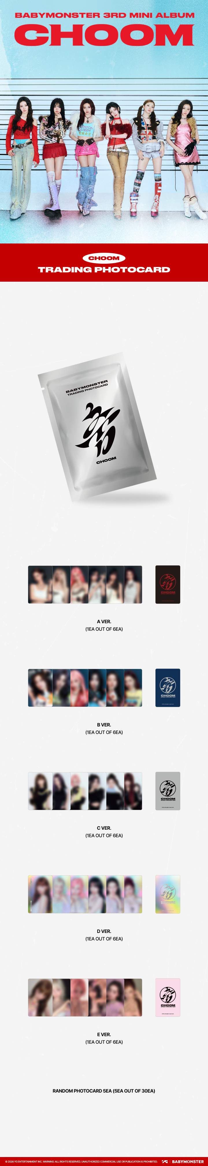 [CHOOM] BABYMONSTER TRADING PHOTOCARD
