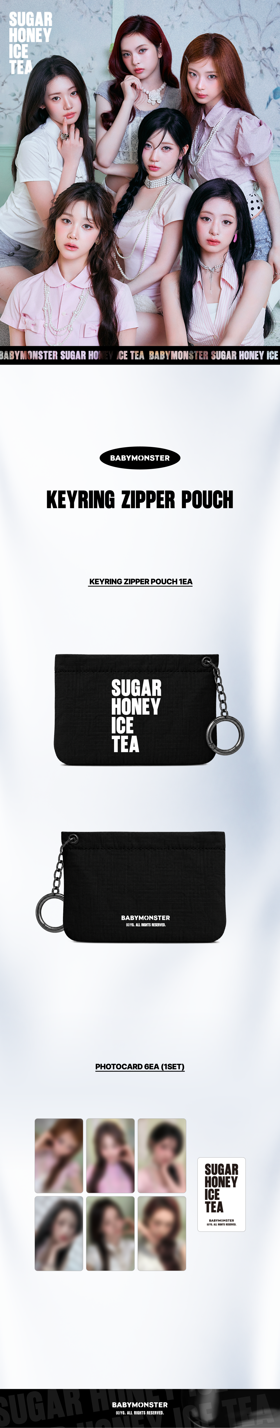 [S.H.I.T] BABYMONSTER KEYRING ZIPPER POUCH