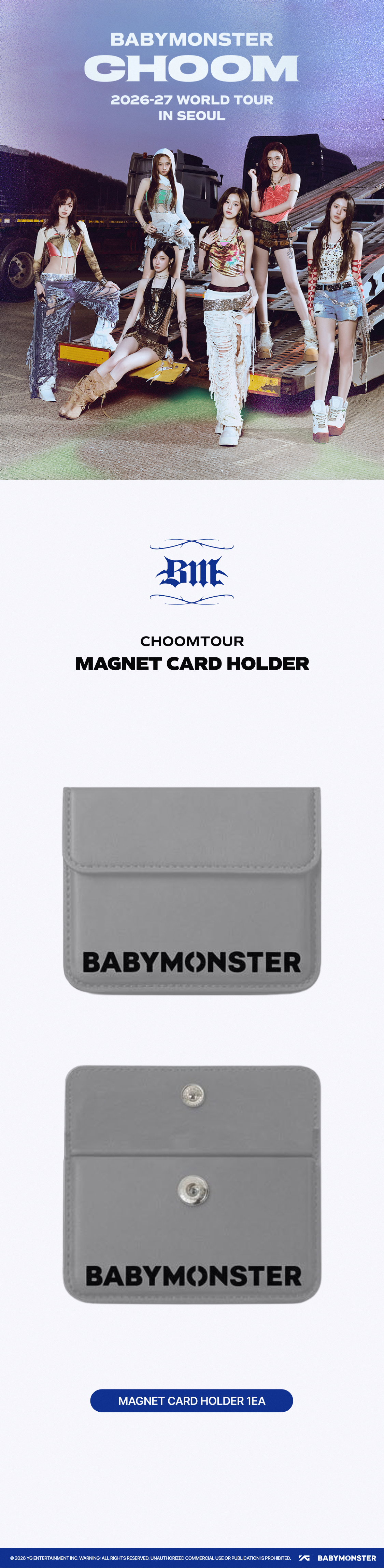 [CHOOMTOUR] BABYMONSTER MAGNET CARD HOLDER