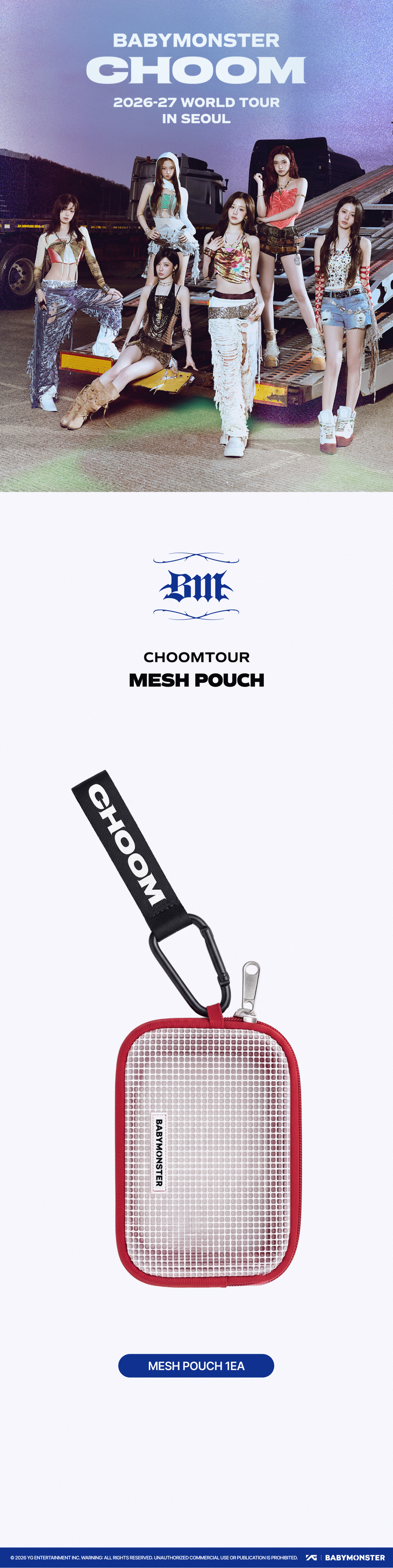 [CHOOMTOUR] BABYMONSTER MESH POUCH (1)