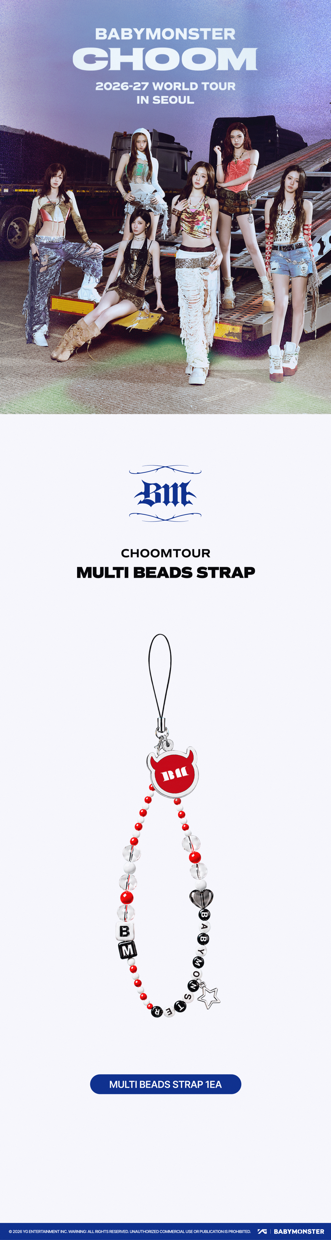[CHOOMTOUR] BABYMONSTER MULTI BEADS STRAP